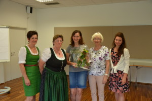 l. nach r.: Brigitte Riedl, Helene Fahrnberger, Eva Maria Wumbauer, Irene Pozar, Michaela Hartner 
